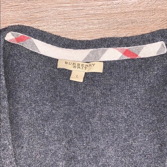 Burberry Brit cashmere gray cardigan size - L - Picture 3 of 5
